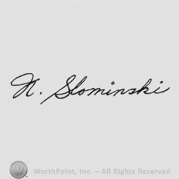 Handwriting signature N. Slominski