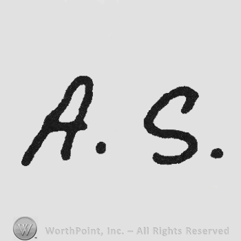 Initials AS dots between