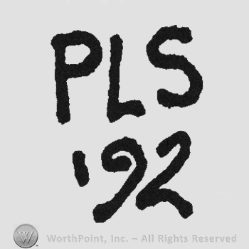 Bold initials PLS above 92 under