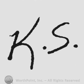 Initials KS dots between