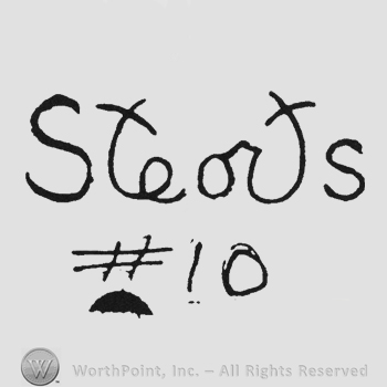 Handwriting Steorts above #10 under