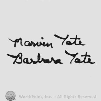 Handwriting Marvin Tate above Barbara Tate under