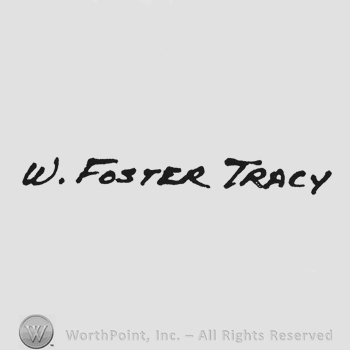 Bold capital handwriting W. Foster Tracy