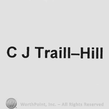 Bold capital writing CJ Traill-Hill
