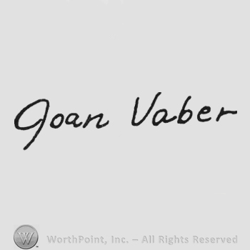 Handwriting Joan Vaber