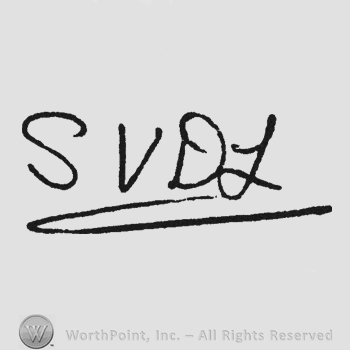 Handwriting initials SVDJ underlined
