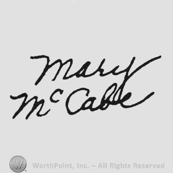 Handwriting Mary above Mc Cabe under