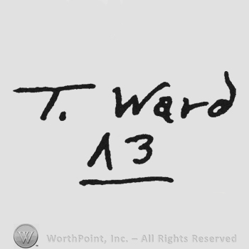 Handwriting T Ward up 13 underlined under