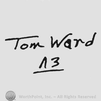 Handwriting Tom Ward up 13 underlined under