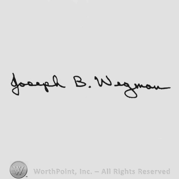 Bold handwriting Joseph B. Wagner