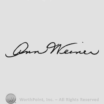 Handwriting Ann Weiner signature