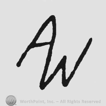 Monogram of letters AW