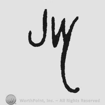 Bold handwriting initials JW