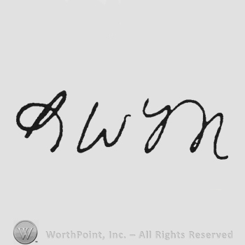 Handwriting initials RWM