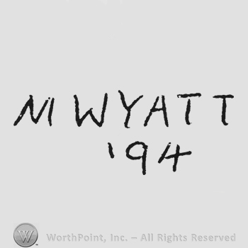 Capital handwriting M Wyatt up '94 under