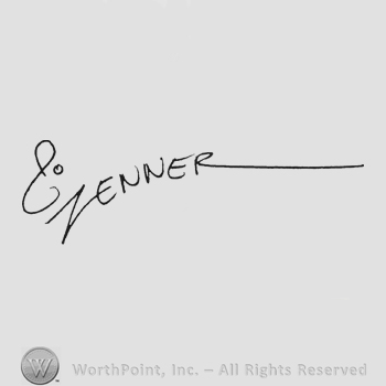 Oblique capital writing J Zenner