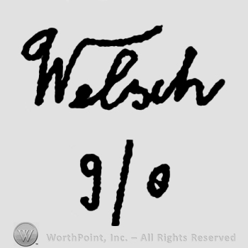 Writing Welsch, 9/0 under
