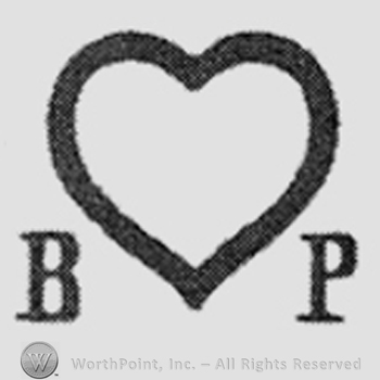 Capital letters BP, heart symbol between