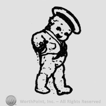 Baby doll dressed in sailor costume, dancing