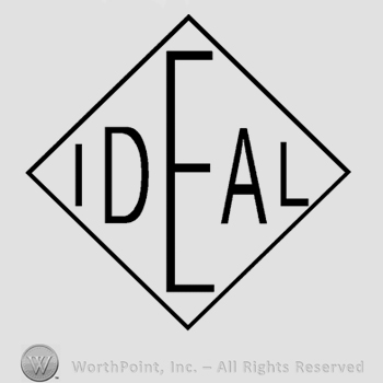 Capital word Ideal inside a rhombus with large letter E