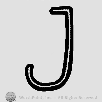 Hand lettered initial J