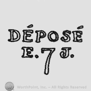 Depose written above, E. large digit 7 J. written below
