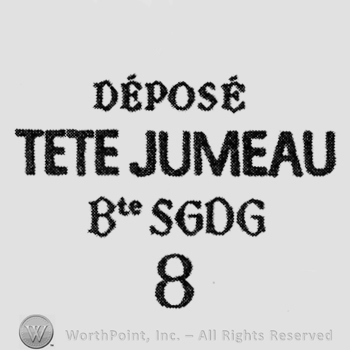 Depose Tete Jumeau Bte SGDG 8 written on 4 rows