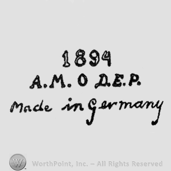 Writings on 3 rows: 1894, A.M. O. D.E.P. Made in Germany