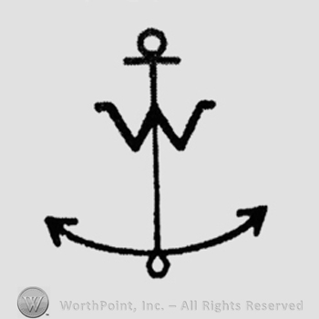 Stylized anchor, letter W over
