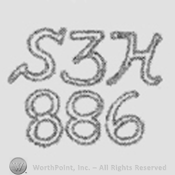 Written on 2 rows: S3H above, 886 below