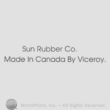 Sun Rubber Co. Made in Canada by Viceroy written