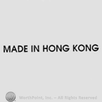 Mark used: Made in Hong Kong