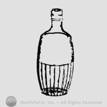 Bottle with vertical bars on the lower side