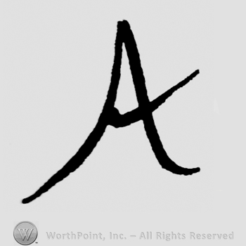 Stylish hand lettered initial A