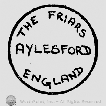 Aylesford written in the centre, The Friars above, England below, inside circle