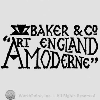Small crown, Baker & Co. above, Art England Moderne stylish written below
