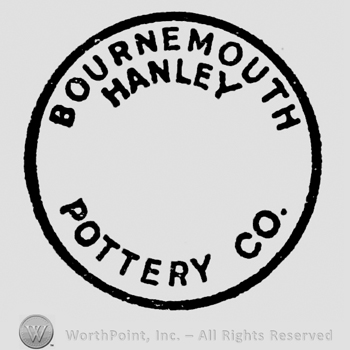 Bournemouth Hanley curved written on top, on two rows, Pottery Co. written on the bottom, inside circle