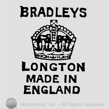 Bradleys written above crown. Longton Made in England written below on three rows
