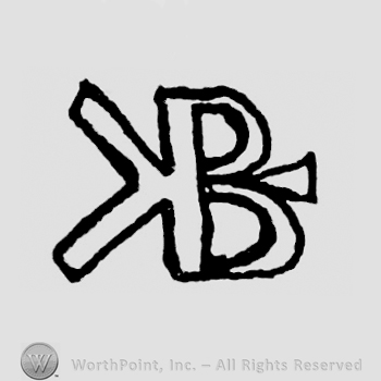 Inverted letter K linked to letter B