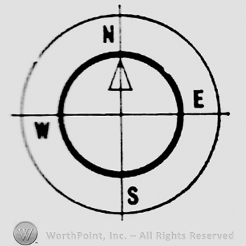 New version of trade mark: cardinal points inside a compass: N, S, W, E