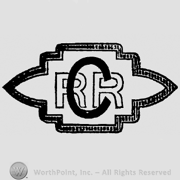 Bold initial C over initial R R, inside frame