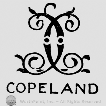 Two stylish crossed curves. Copeland written below