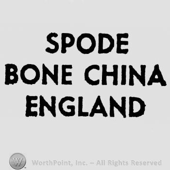 Writings on three rows: Spode Bone China England