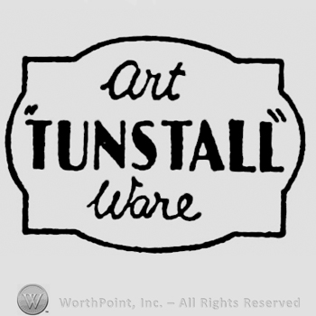 Art: handwritten above. Tunstall: bold and capital written between quotation marks. Ware: handwritten below. All inside frame