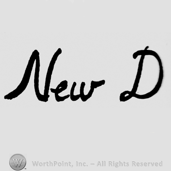 Handwritten: New D