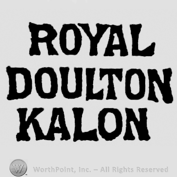 Bold and capital writings on three rows: Royal Doulton Kalon