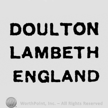 Capital writings on three rows: Doulton Lambeth England