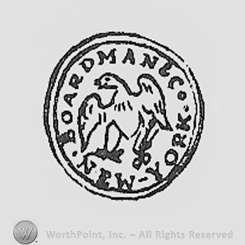 Double circle enclosing an eagle; BOARDMAN & CO NEW YORK written round.