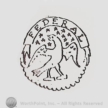 Circle enclosing an eagle; stars and FEDERAL written above.
