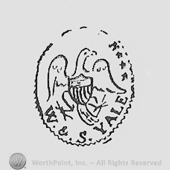 Circle enclosing an eagle with a shield over; W&S YALE written.